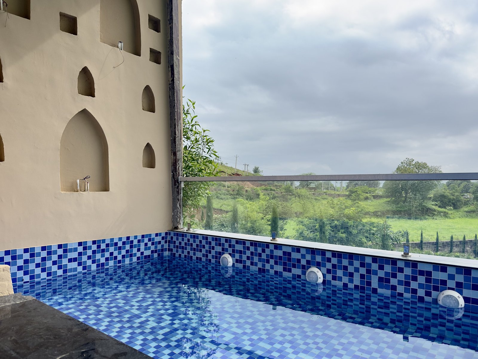 The plunge pool at the honeymoon cottage