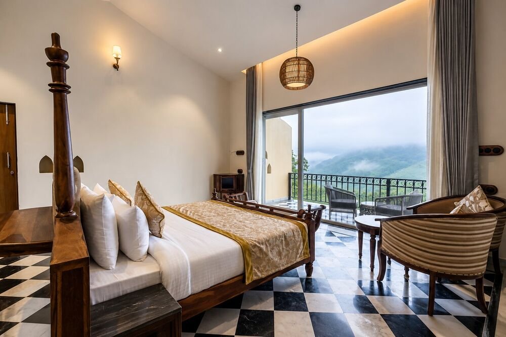 Bed facing the hills